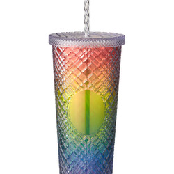 b.free Rainbow Pride 22oz Sparkle Straw Tumbler