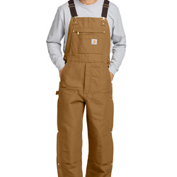 Short Firm Duck Insulated Bib Overalls