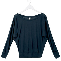 +CANVAS Ladies' Flowy Long-Sleeve Off-Shoulder Tee