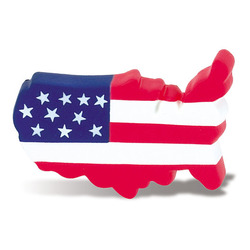 Patriotic USA Map Shape Stress Ball