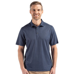 Cutter & Buck Pike Eco Shadow Check Print Recycled Mens Big & Tall Polo