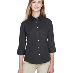 Women's Perfect Fit™ Three-Quarter Sleeve Stretch Poplin Dress Shirt