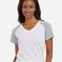 Women's Colorblocked V-Neck T-Shirt