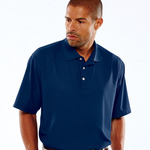 UltraClub® Men's Cool & Dry Pebble-Knit Polo