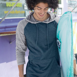 Unisex Yarn-Dyed Hooded Raglan T-Shirt