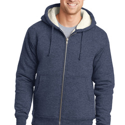 Heavyweight Sherpa Lined Hooded Fleece Jacket