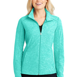 Ladies Heather Microfleece Full Zip Jacket