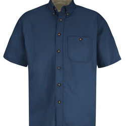 Men's Short Sleeve 100% Cotton Dress Shirt
