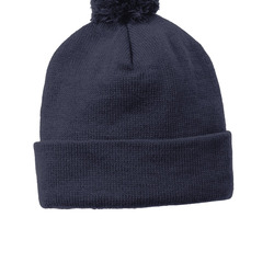 Solid Pom Pom Beanie