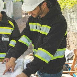 Men's EV Series® Enhanced Visibility Full-Zip Hooded Sweatshirt