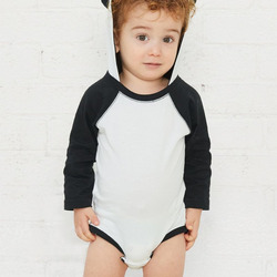 Infant Fine Jersey Character Hooded Long Sleeve Bodysuit with Ears