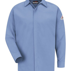 Men's Tall Concealed-Gripper Pocketless Work Shirt