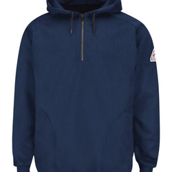 Men's Tall Flame Resistant Quarter-Zip Hooded Sweatshirt