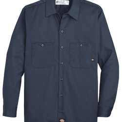 Men's Industrial Cotton Long Sleeve Work Shirt