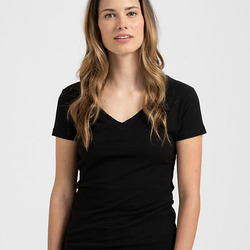 Women's Fine Jersey V-Neck T-Shirt