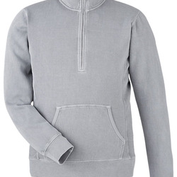 Unisex Pigment-Dyed Fleece Quarter-Zip Pullover