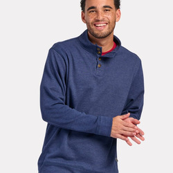 Men's French Terry Button Pullover