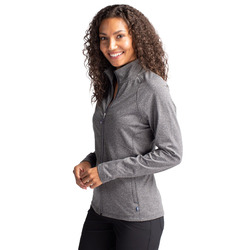 Cutter & Buck Adapt Eco Knit Heather Recycled Womens Full Zip