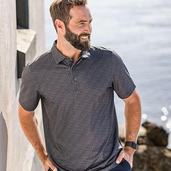 Cutter & Buck Pike Eco Pebble Print Stretch Recycled Mens Polo